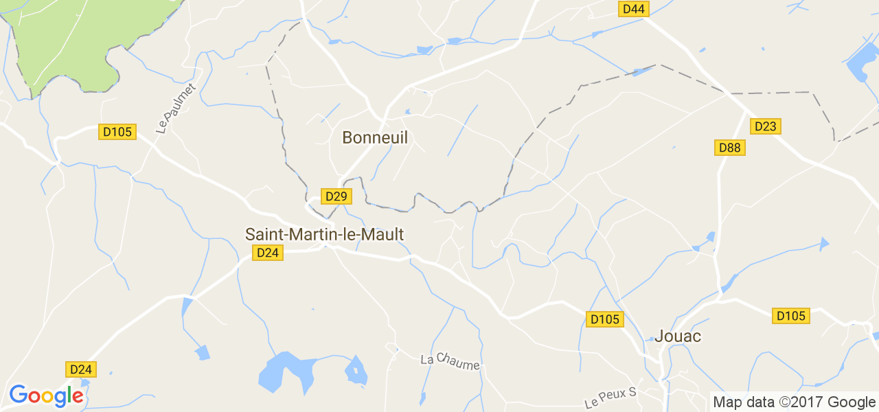 map de la ville de Bonneuil