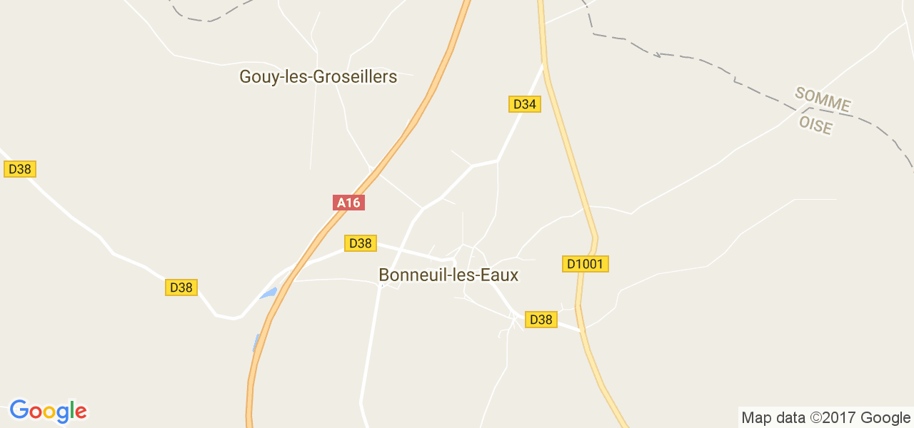 map de la ville de Bonneuil-les-Eaux