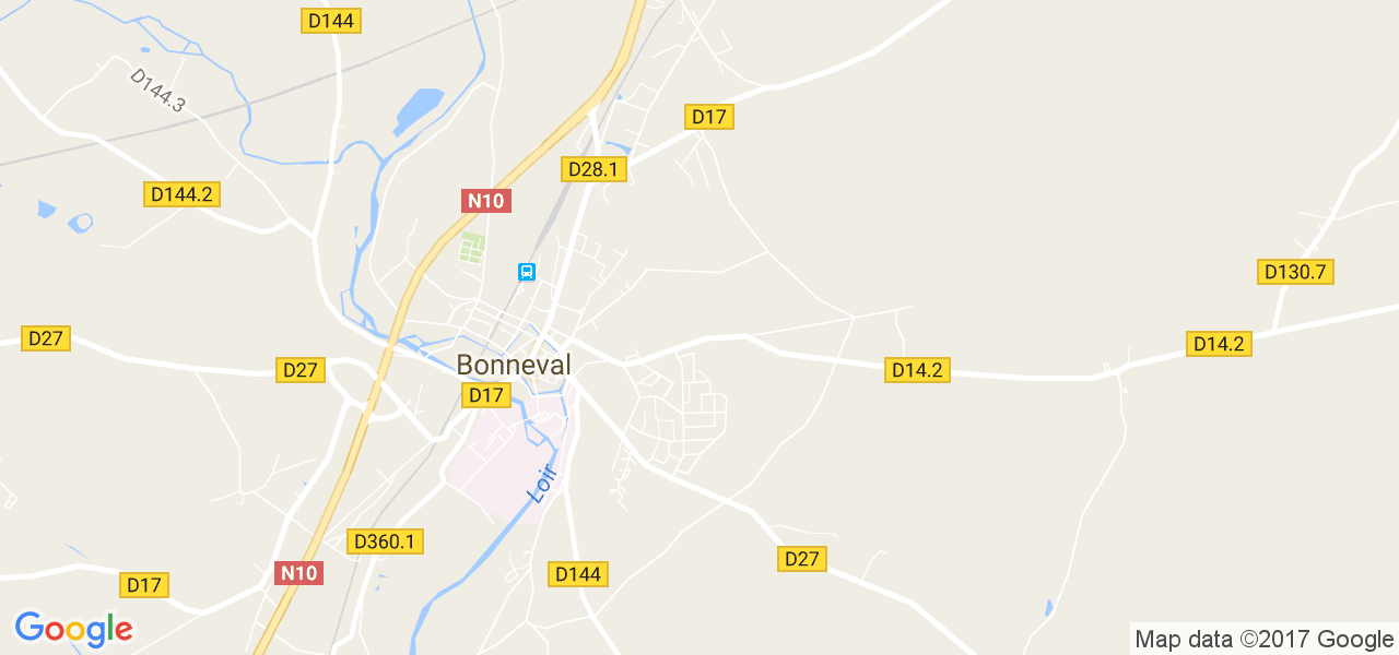 map de la ville de Bonneval