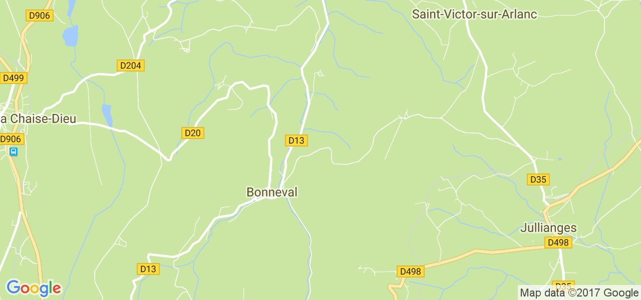 map de la ville de Bonneval