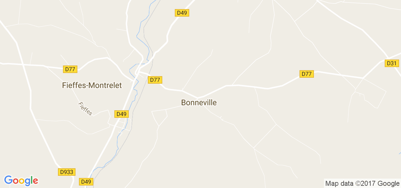 map de la ville de Bonneville