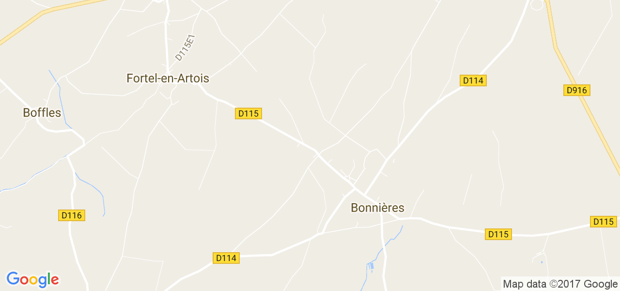 map de la ville de Bonnières