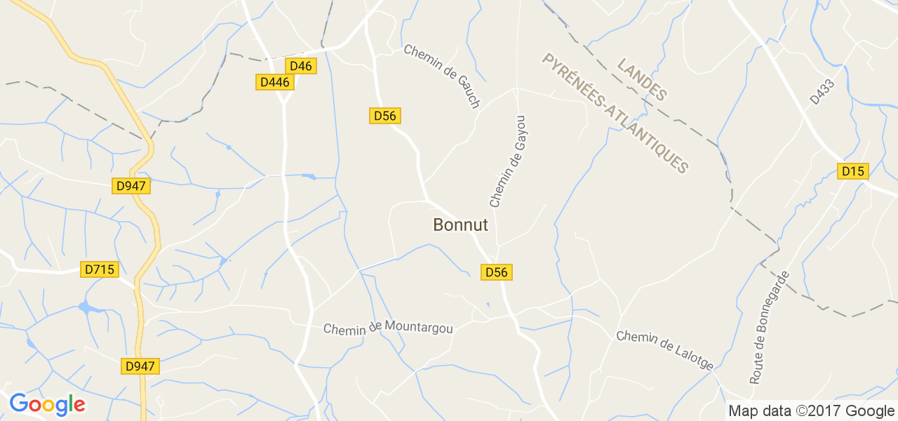 map de la ville de Bonnut