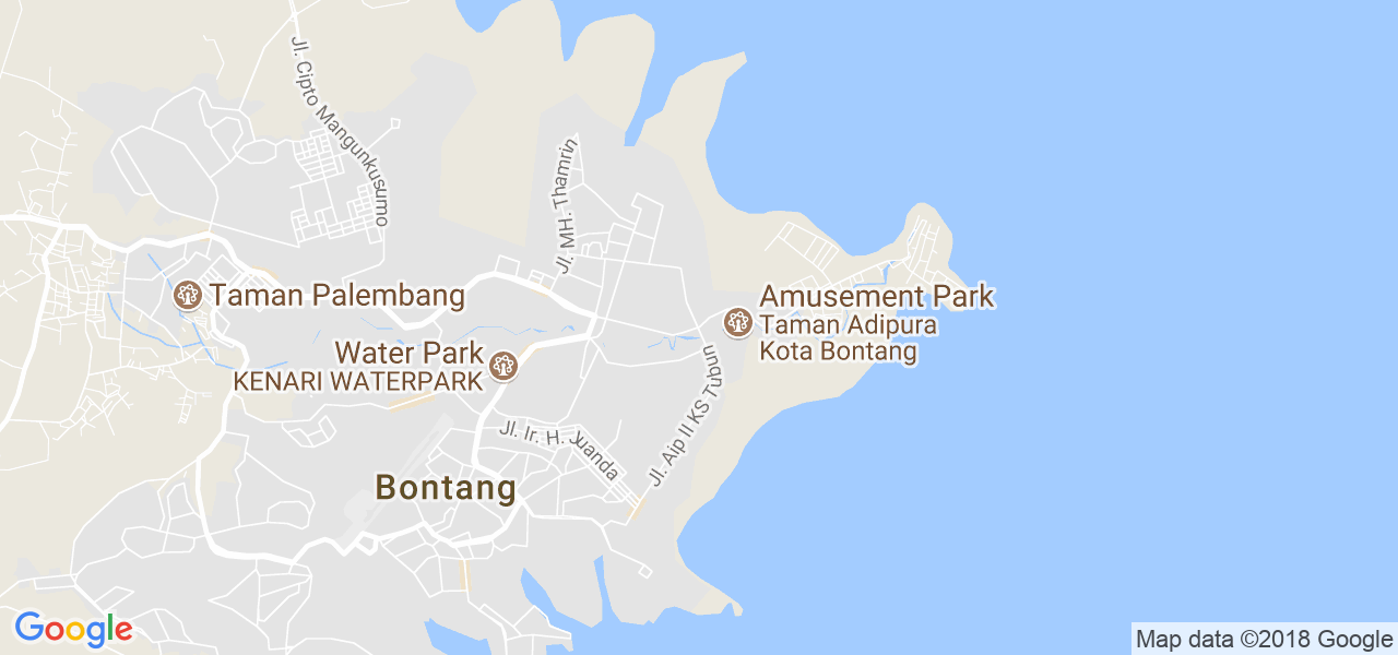 map of the city of Bontang