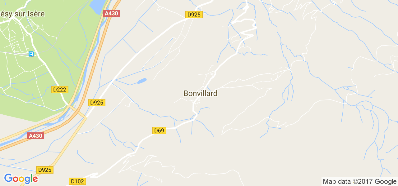 map de la ville de Bonvillard