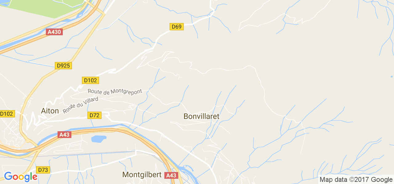 map de la ville de Bonvillaret