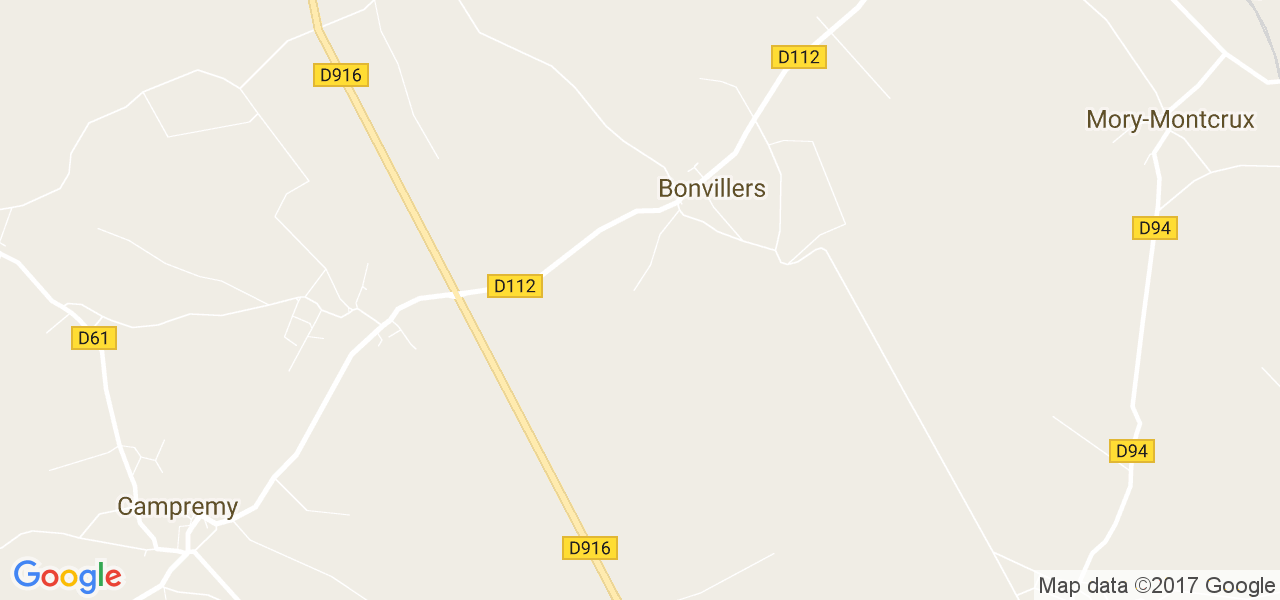 map de la ville de Bonvillers