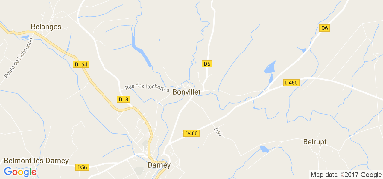 map de la ville de Bonvillet