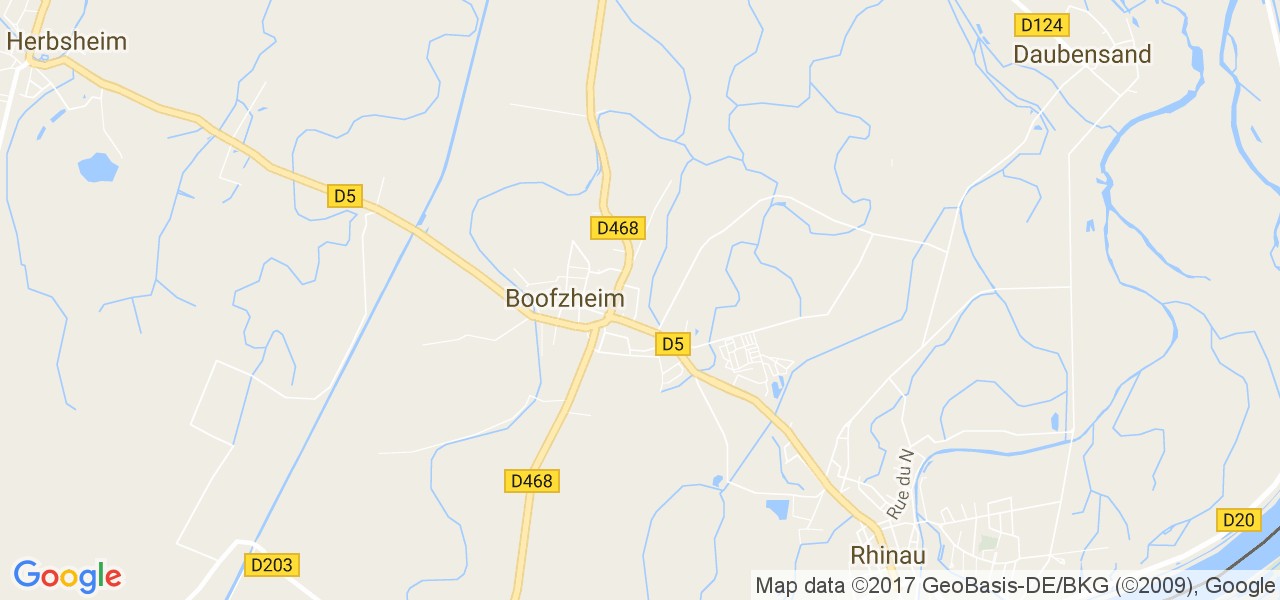 map de la ville de Boofzheim