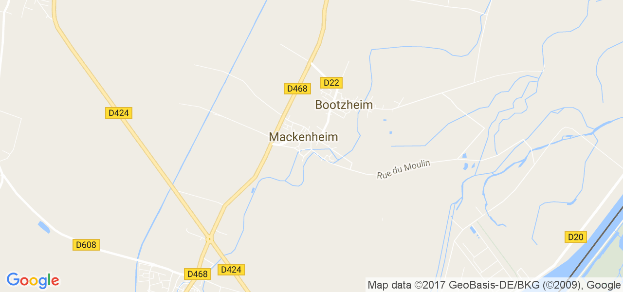 map de la ville de Bootzheim