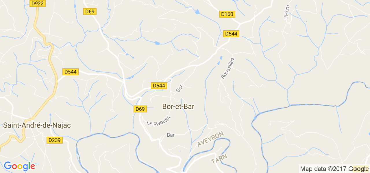 map de la ville de Bor-et-Bar