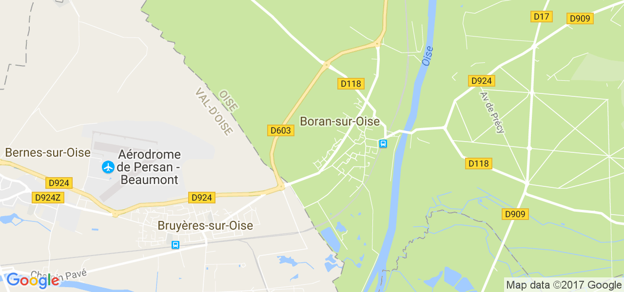 map de la ville de Boran-sur-Oise