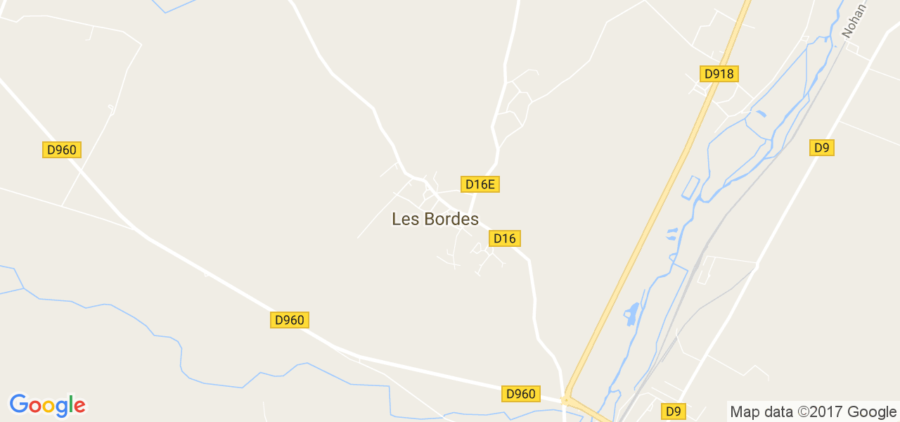 map de la ville de Bordes