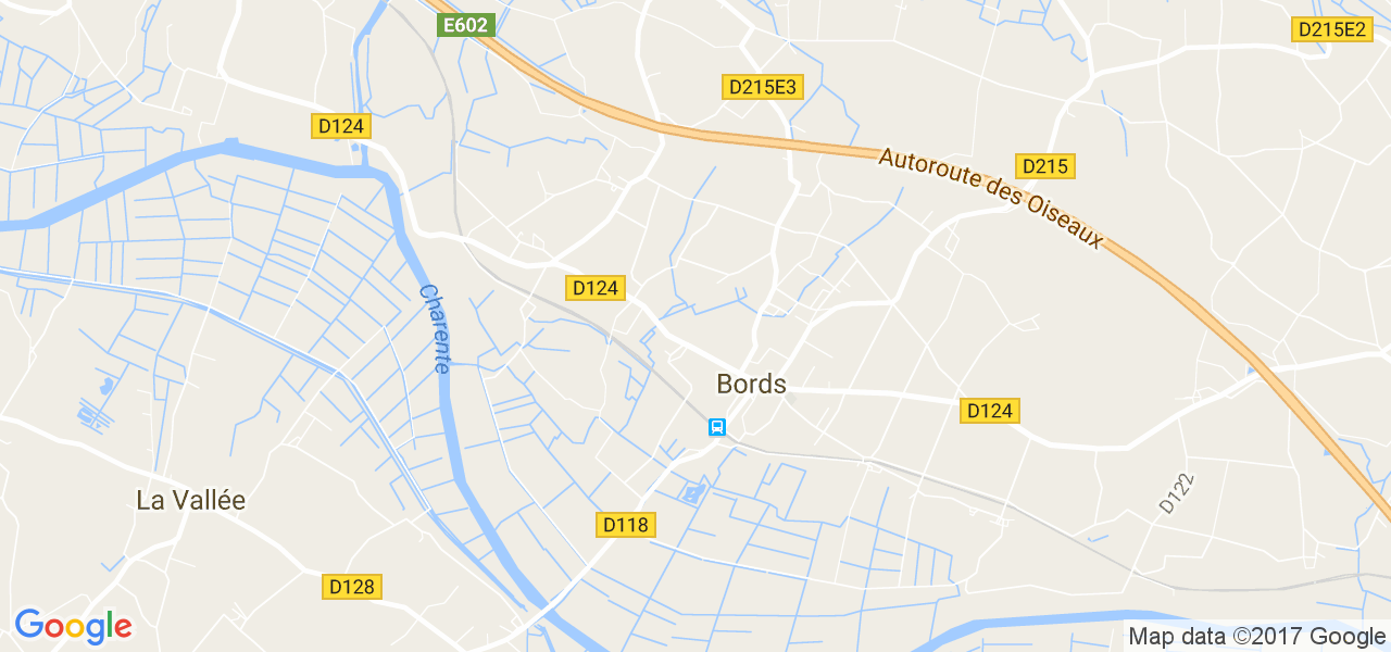 map de la ville de Bords