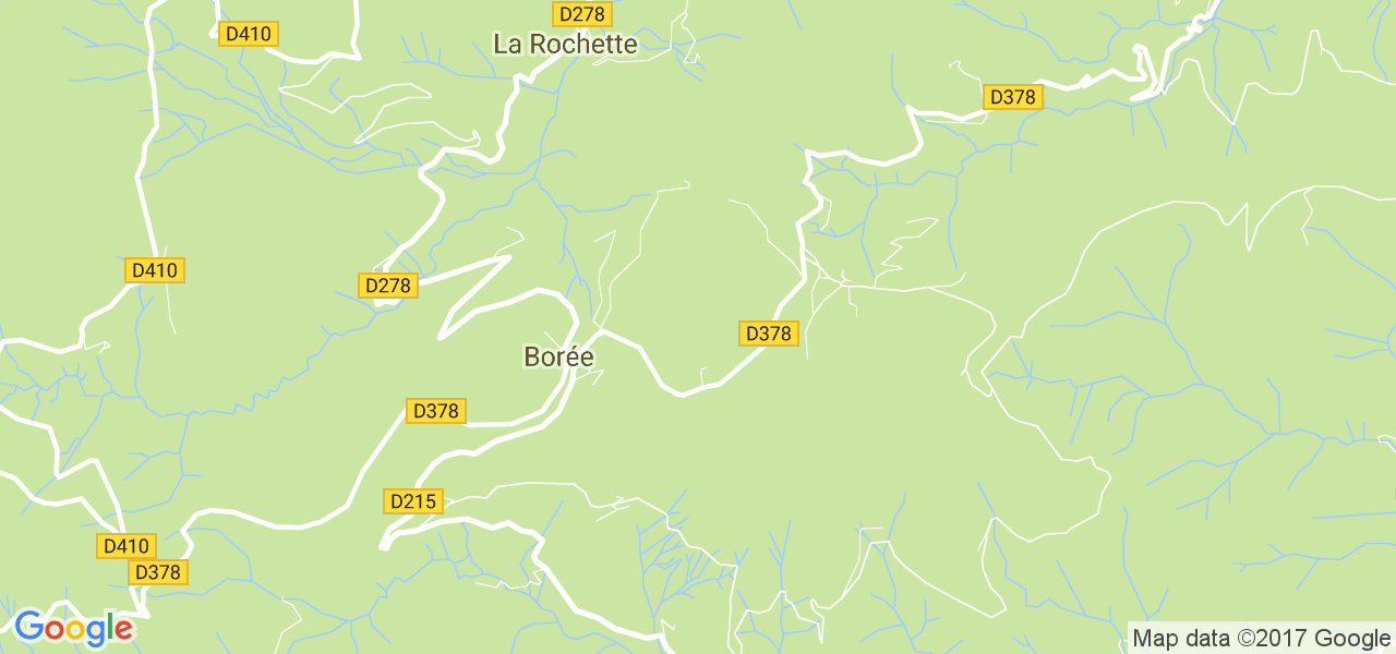 map de la ville de Borée