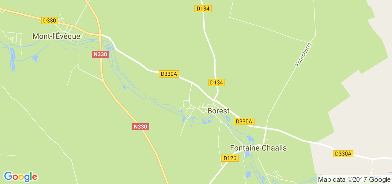 map de la ville de Borest