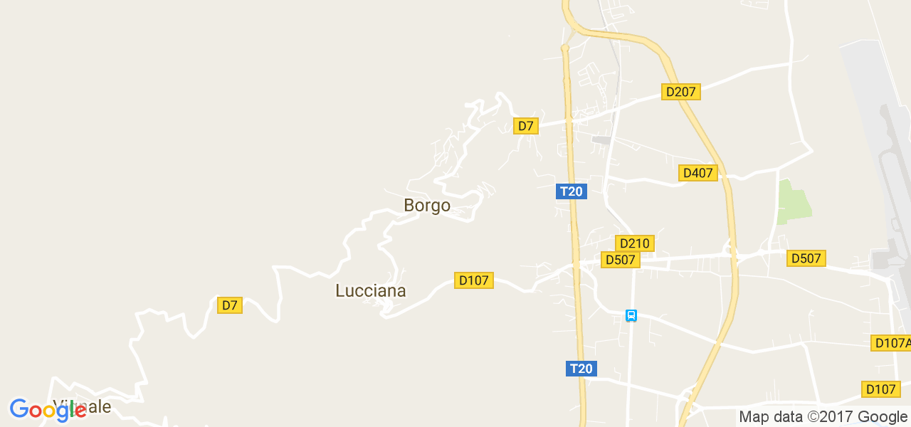 map de la ville de Borgo