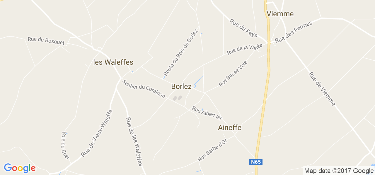 map de la ville de Borlez