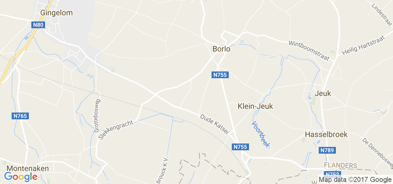 map de la ville de Borlo