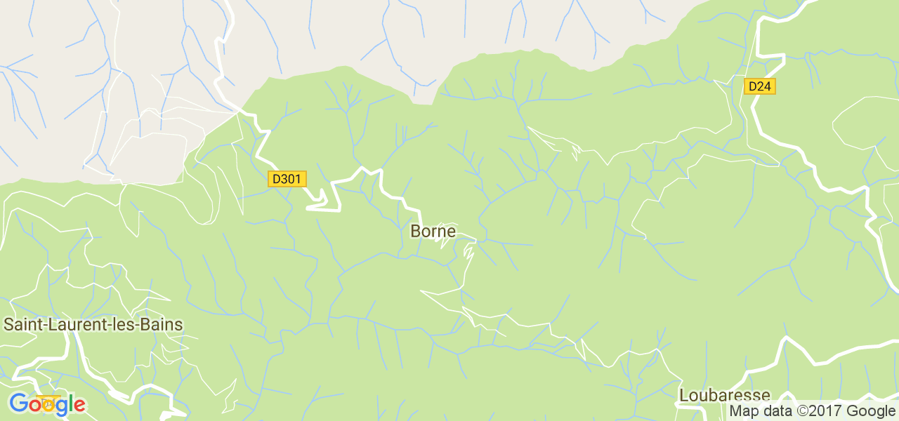 map de la ville de Borne