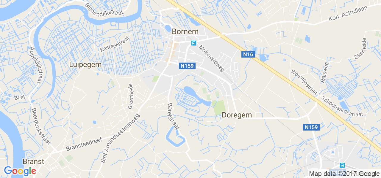 map de la ville de Bornem