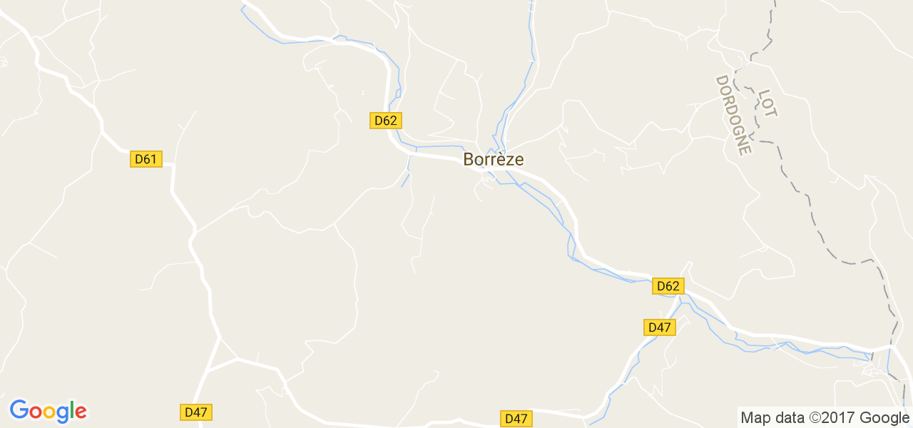 map de la ville de Borrèze