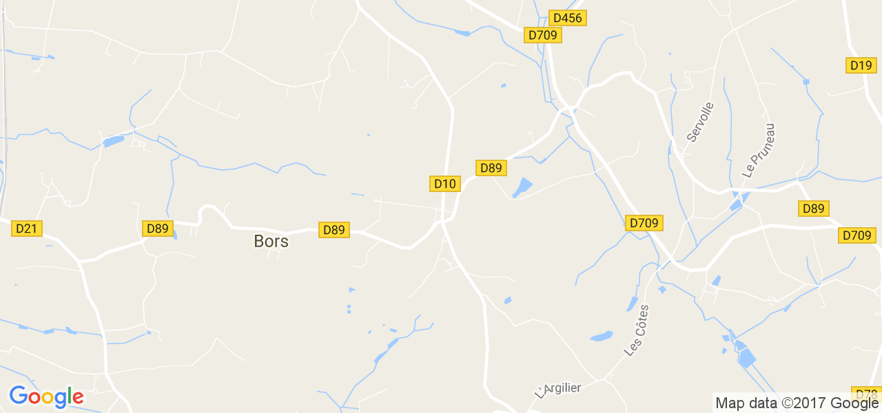 map de la ville de Bors (Canton de Montmoreau-Saint-Cybard)