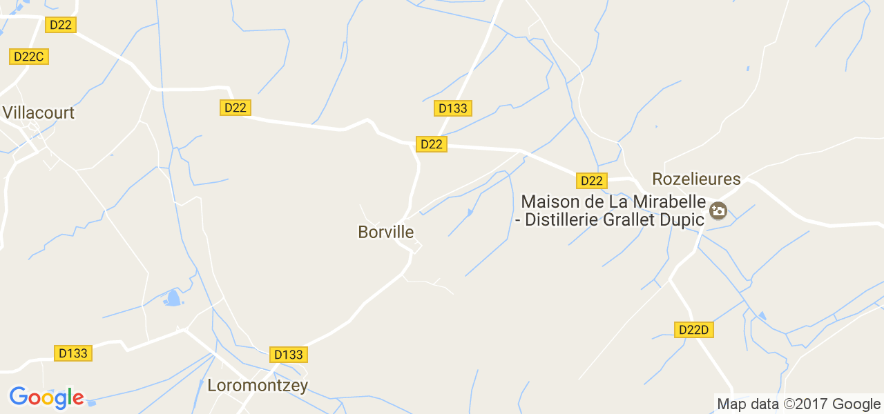 map de la ville de Borville