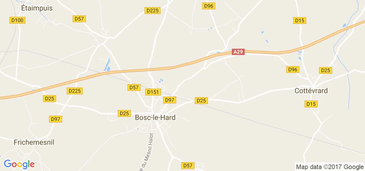 map de la ville de Bosc-le-Hard