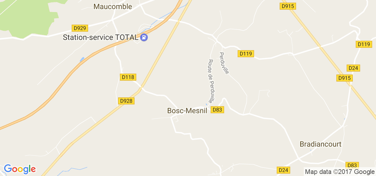 map de la ville de Bosc-Mesnil