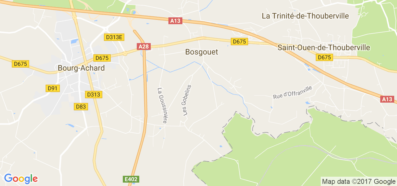 map de la ville de Bosgouet