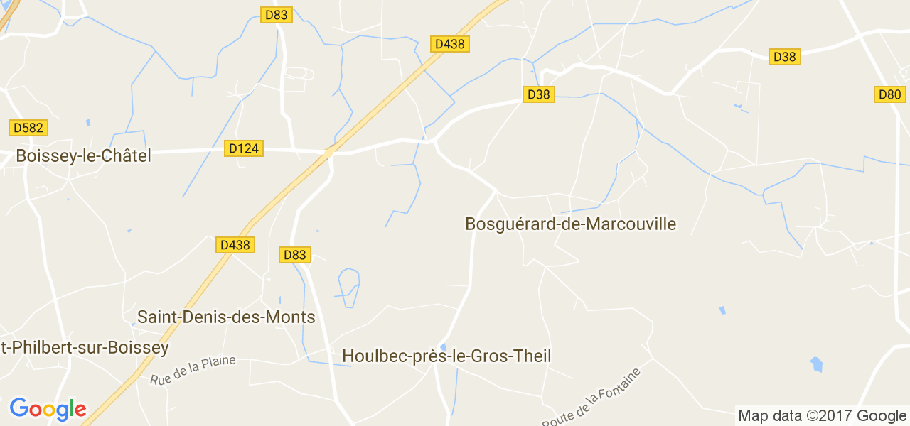 map de la ville de Bosguérard-de-Marcouville