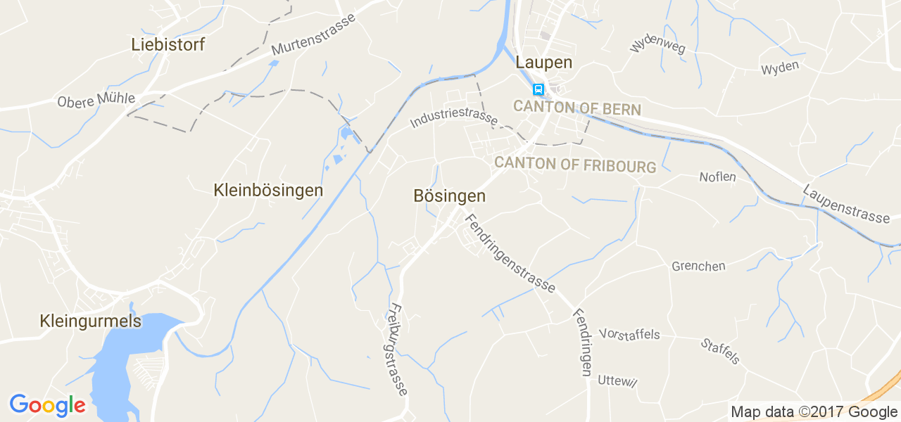 map de la ville de Bösingen