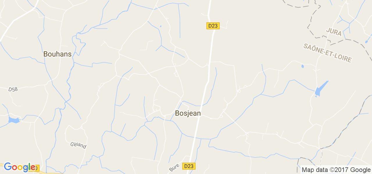 map de la ville de Bosjean