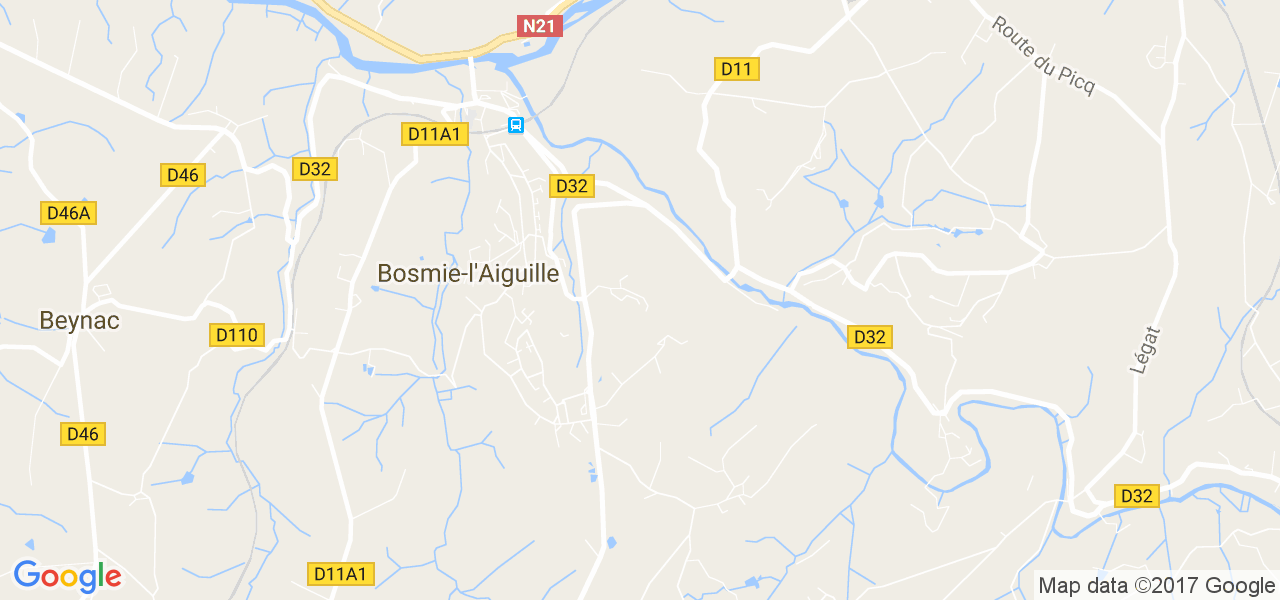 map de la ville de Bosmie-l'Aiguille