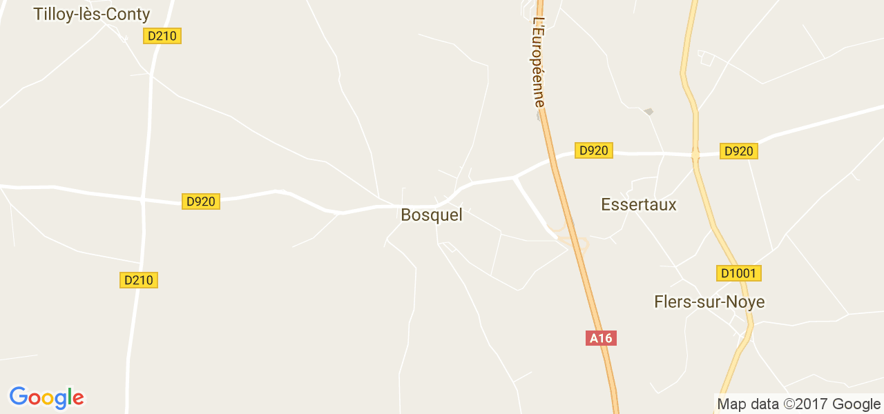 map de la ville de Bosquel