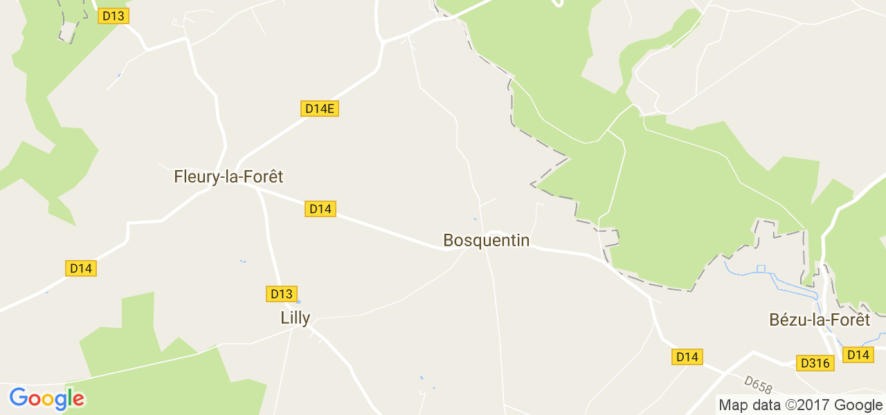 map de la ville de Bosquentin