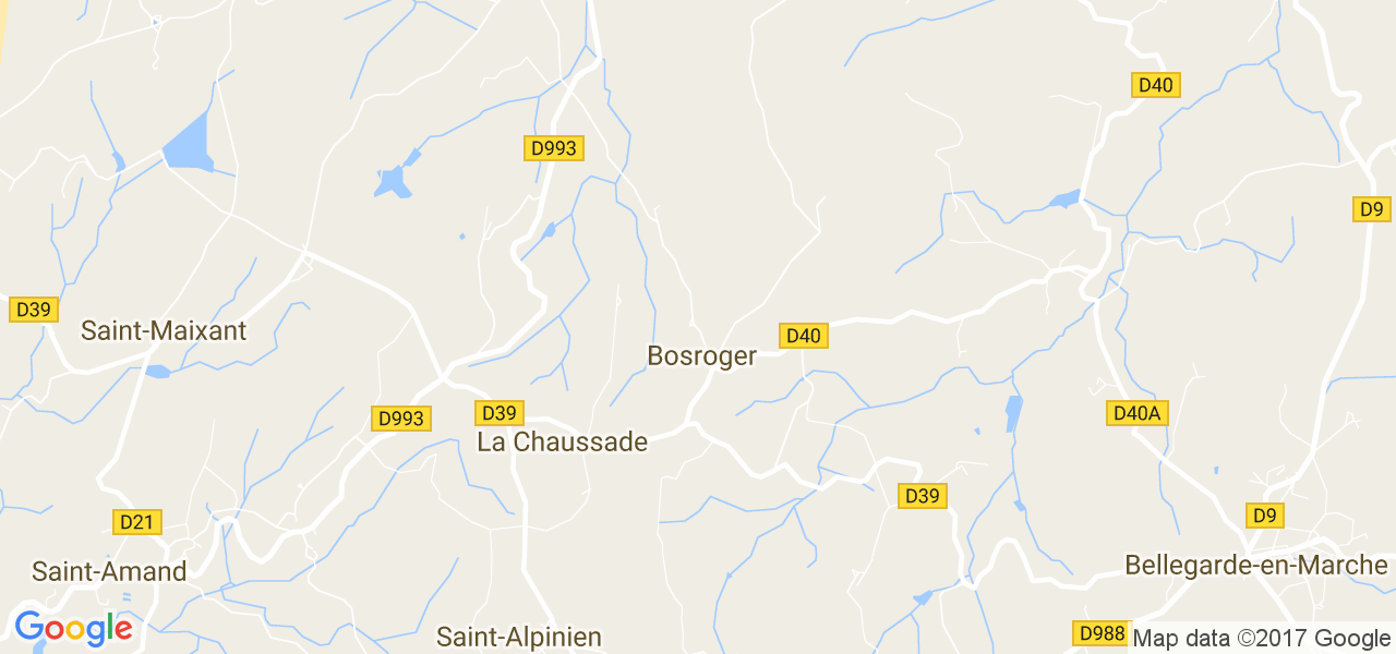 map de la ville de Bosroger