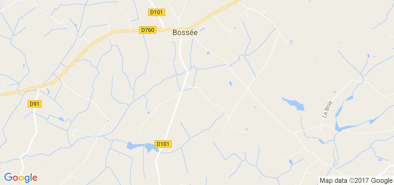 map de la ville de Bossée