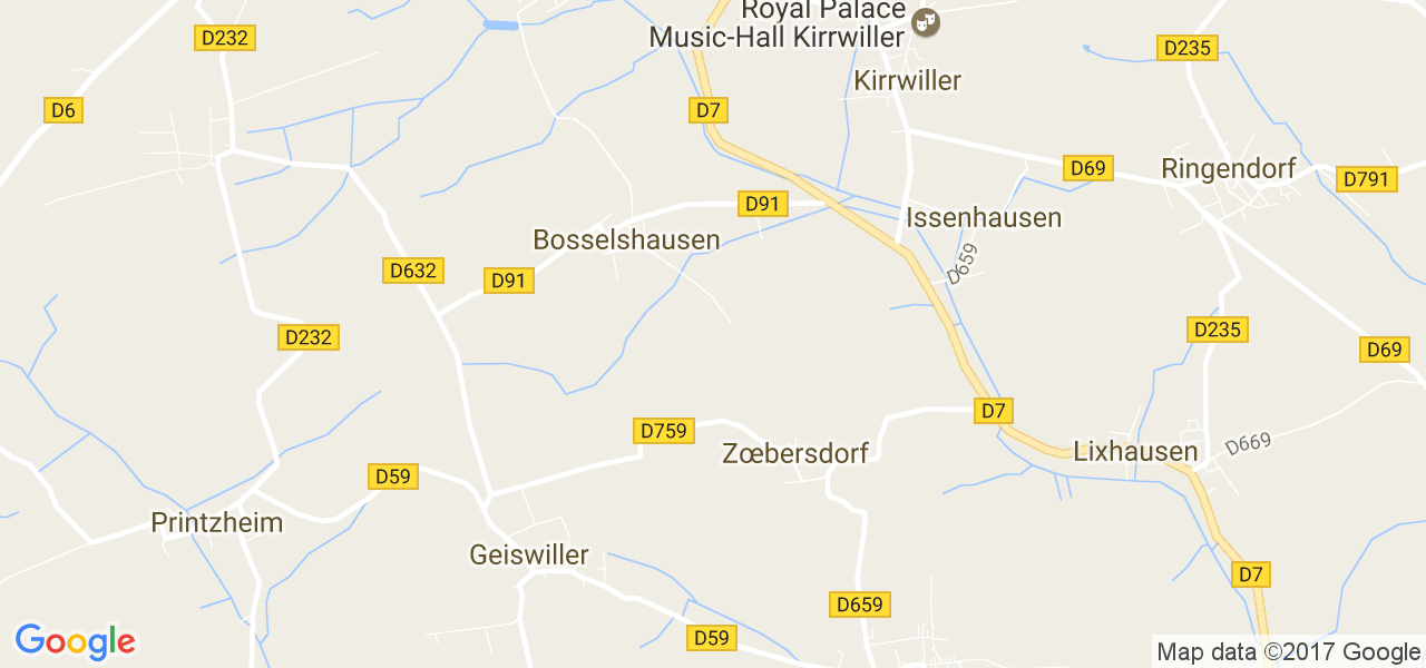 map de la ville de Bosselshausen