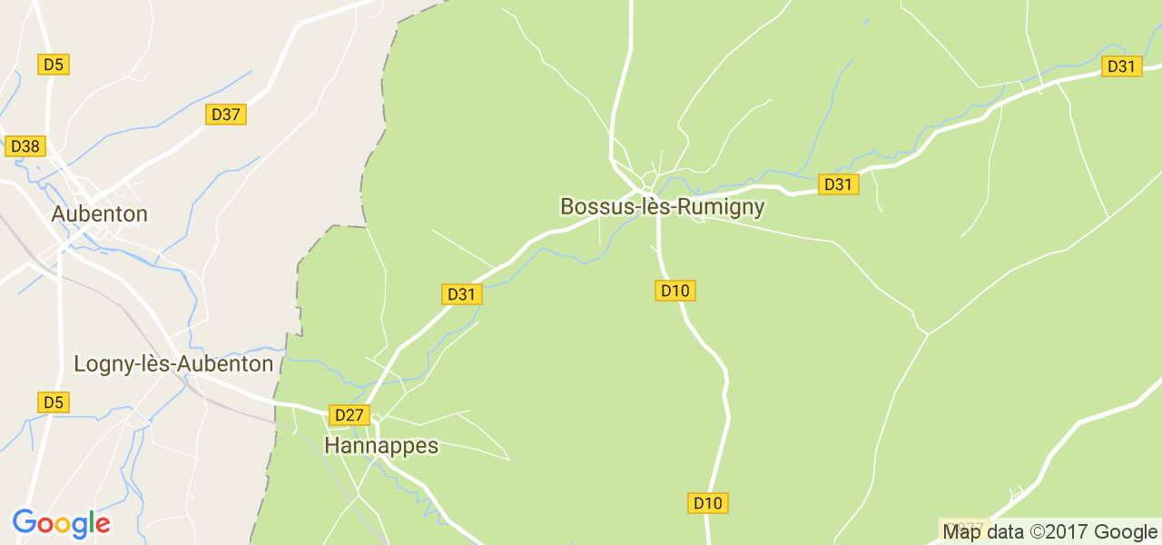 map de la ville de Bossus-lès-Rumigny