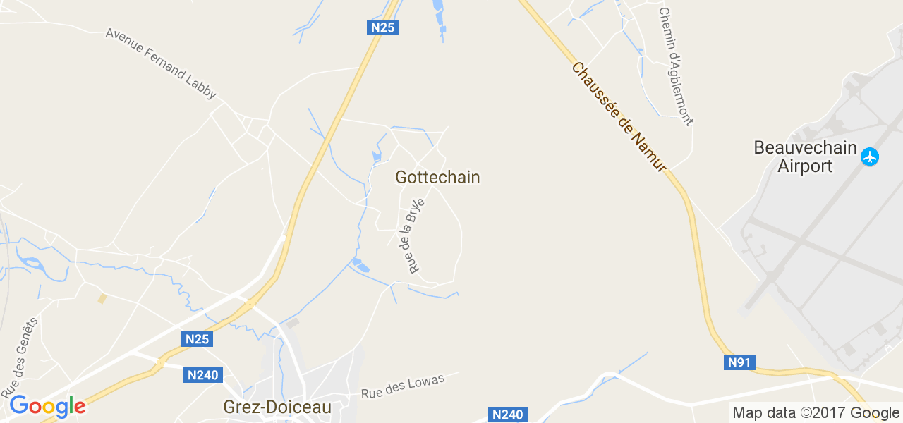 map de la ville de Bossut-Gottechain