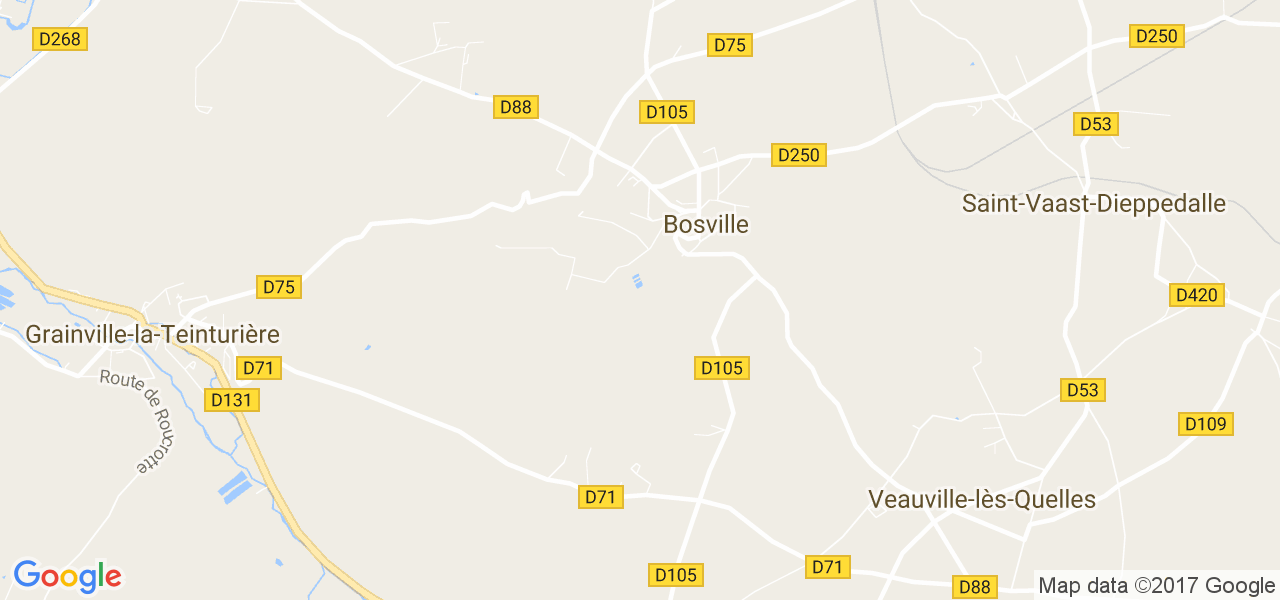 map de la ville de Bosville