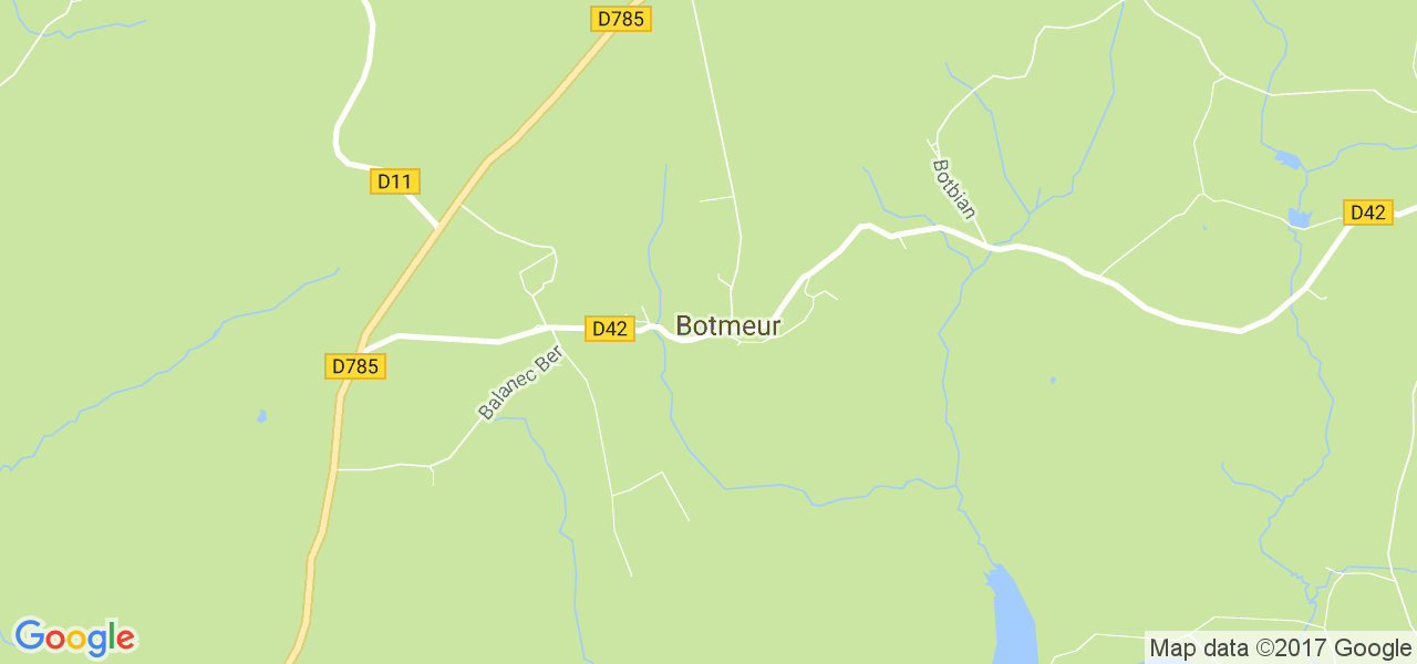 map de la ville de Botmeur