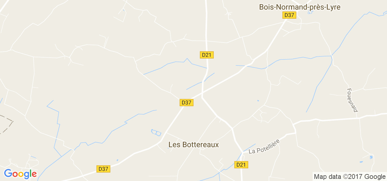 map de la ville de Bottereaux