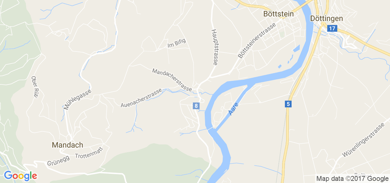 map de la ville de Böttstein