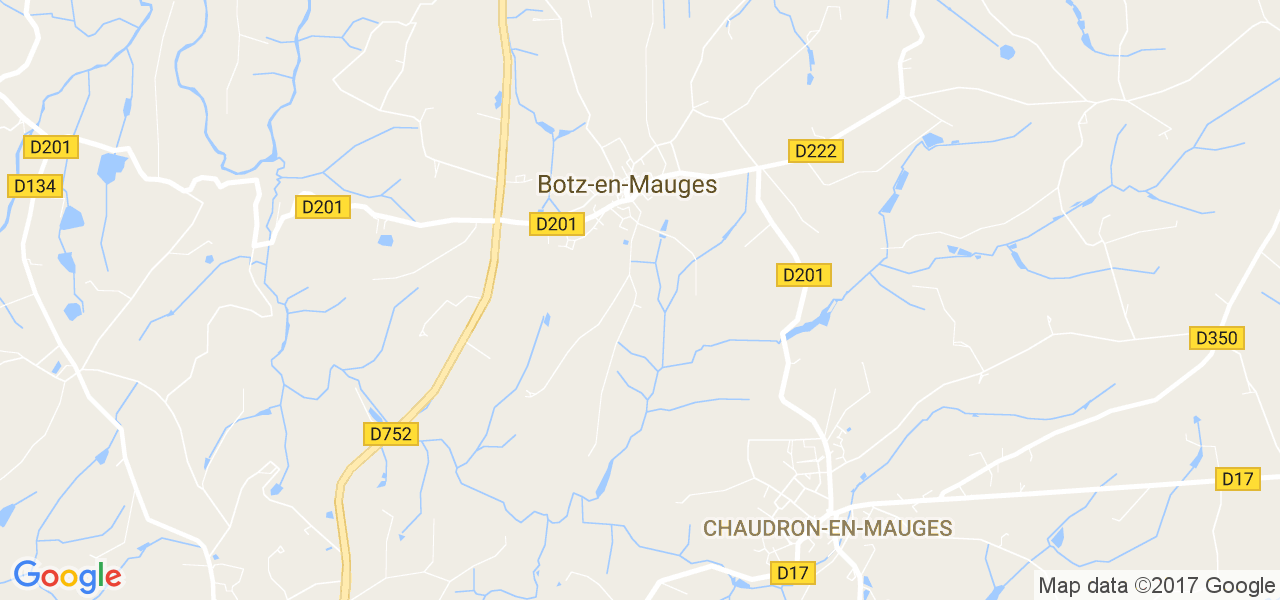 map de la ville de Botz-en-Mauges