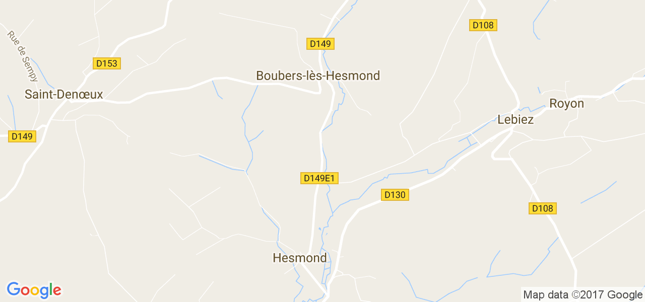 map de la ville de Boubers-lès-Hesmond