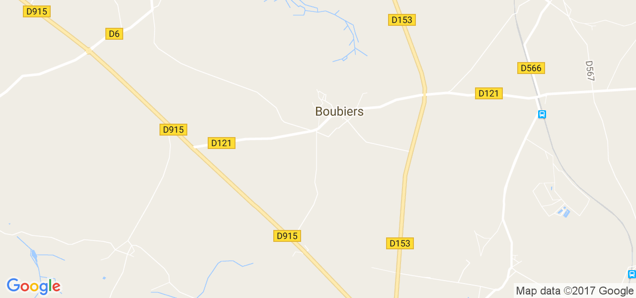 map de la ville de Boubiers