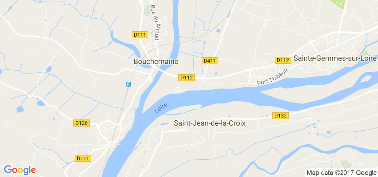 map de la ville de Bouchemaine